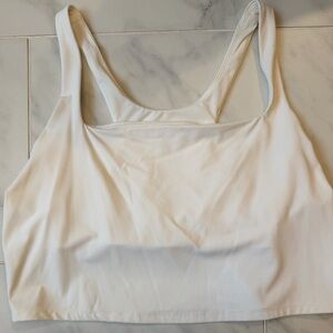 All in Motion Cream Ribbed Sports Bra